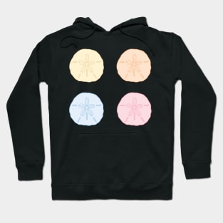 Colorful Sand Dollar Illustration Set Hoodie